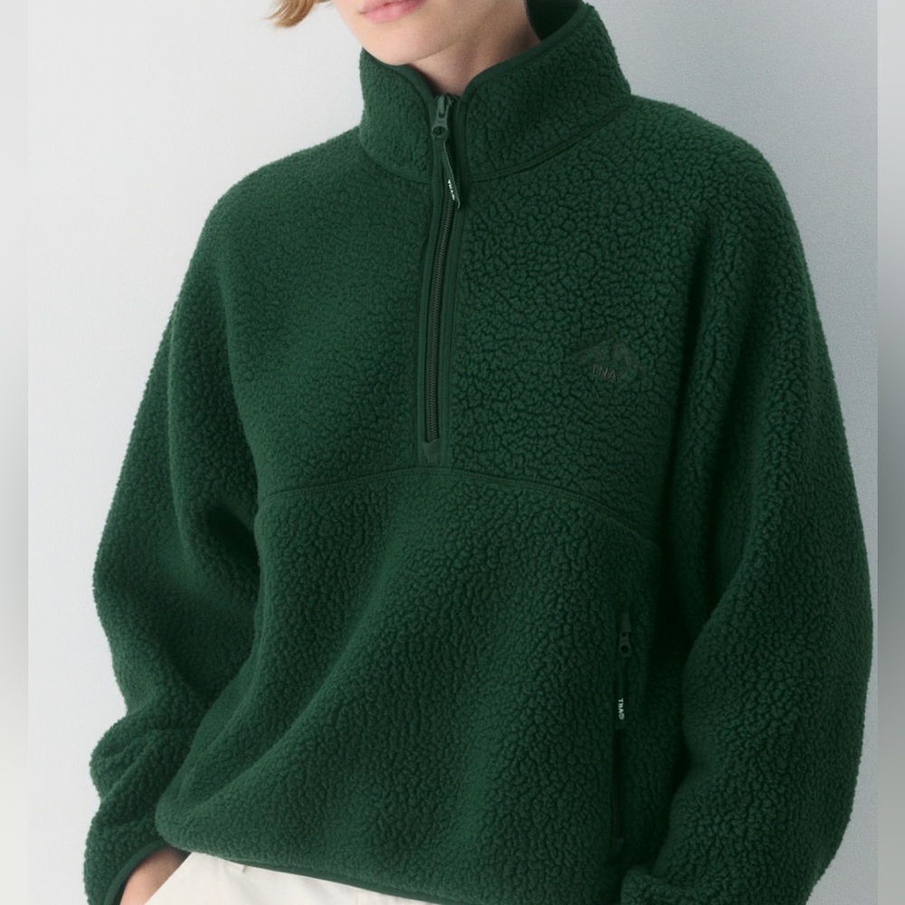 TNA Green Fleece 1/4 Zip